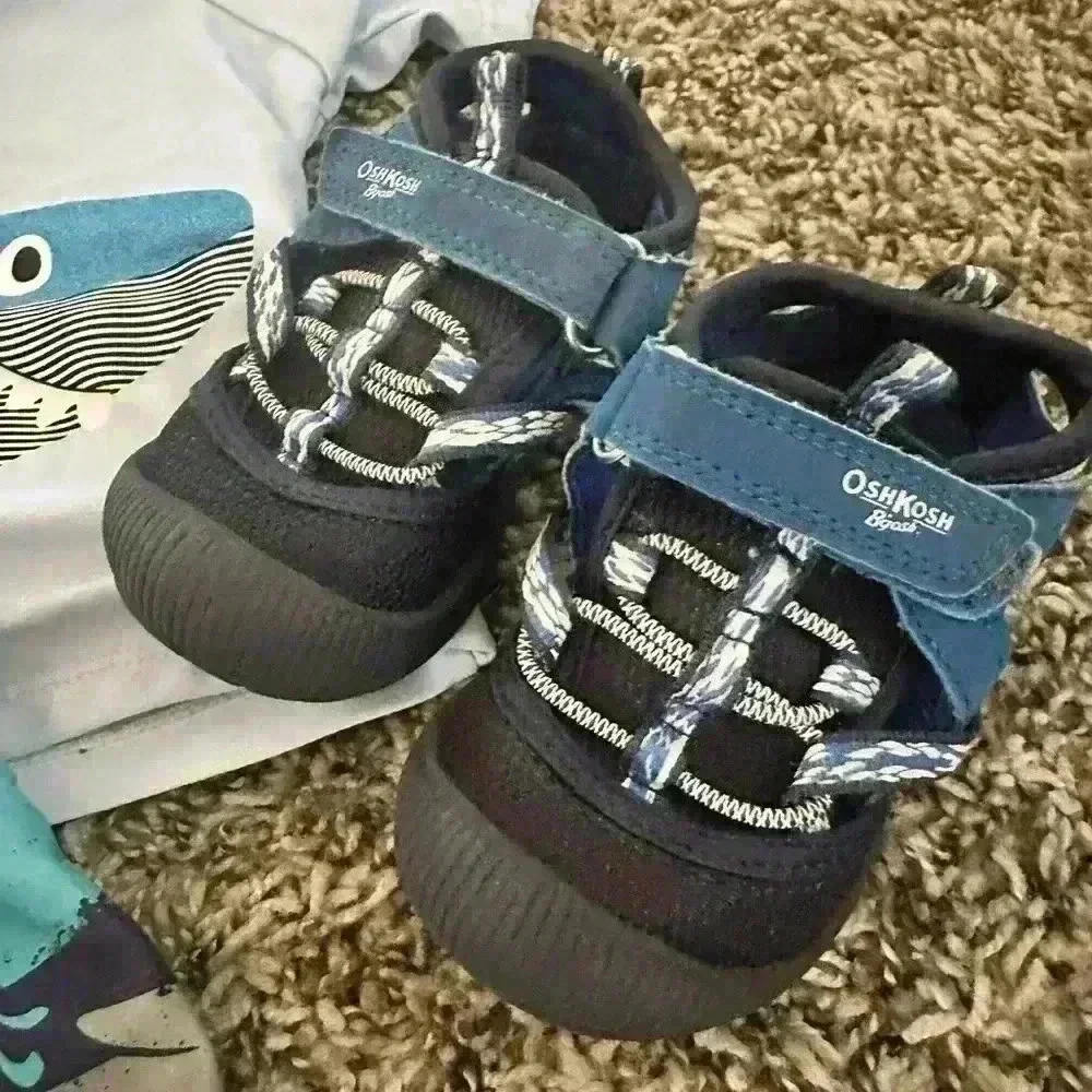 Boys 9 month swim bundle - rash guard, swim trunks, water shoes